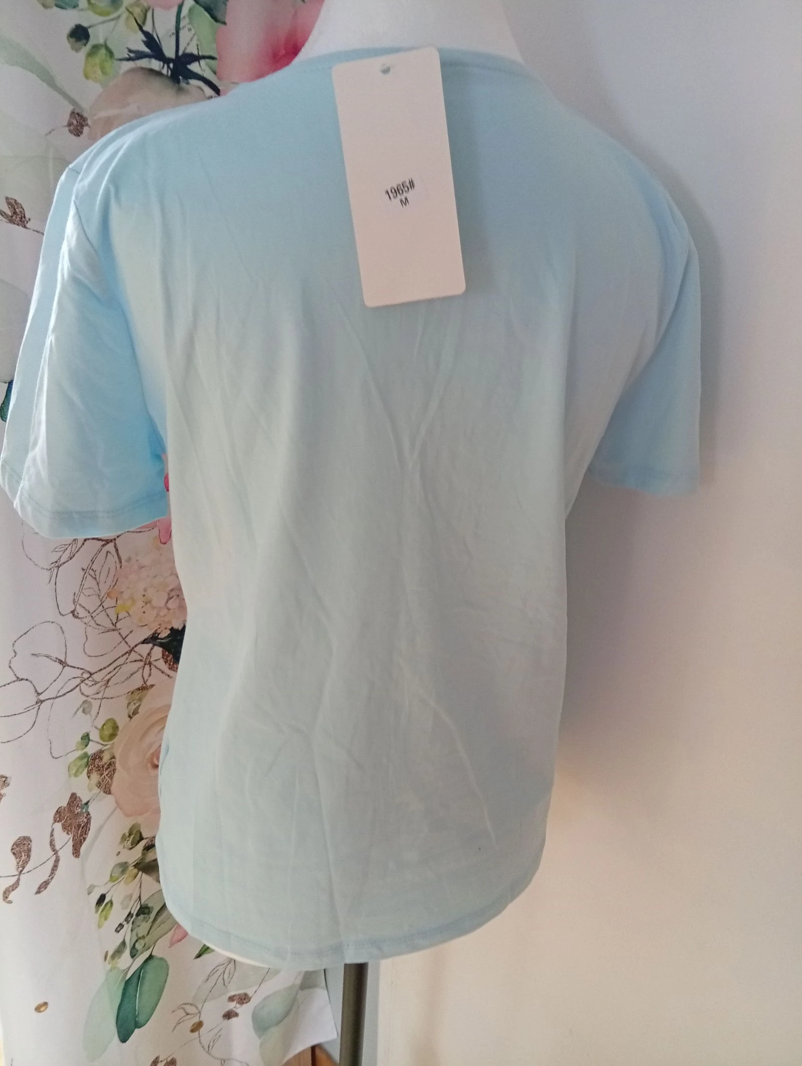 T-shirt met pailletten en spiegelparels, engelenvleugels 95% – photo 4